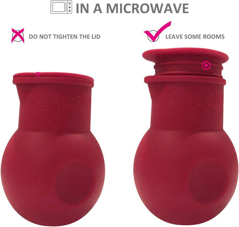Webake Silicone Chocolate Melting Pot - Microwave Melt and Pour Candy Butter Warmer, Set of 2