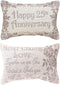 Manual Woodworkers & Weavers Word Throw Pillow, 25th Wedding Anniversary, 12.5 x 8.5