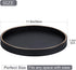 12" GORESE Decorative Tray for Home Decor, Round PU Leather Coffee Table Tray Table Centerpiece for Living Room