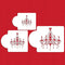 Designer Stencils Chandelier Stencil Set, Cake and Cookie Stencils, Beige/Semi-Transparent