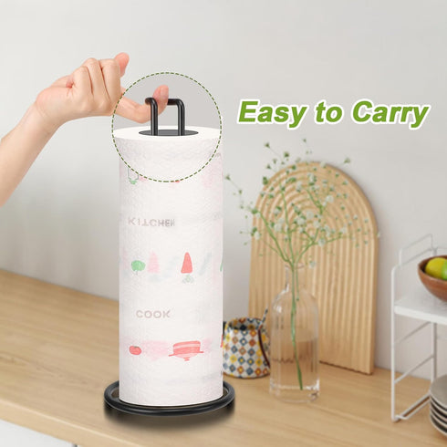 NearMoon Paper Towel Holder Countertop, Sturdy All Metal Dispenser for Standard or Jumbo-Sized Kitchen Towels