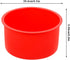 4 Inch Silicone Mini Cake Molds, Round Baking Pan Non-Stick Silicone Baking Molds Bakeware Pan Reusable Cake Pans for Muffin, Cupcake, Layer Cake, Cheese Cake, Rainbow Cake (Red, Set of 6) by tiopeia