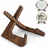 Plate Stand, 6.5 Inch Bowl Stands for Display, Wooden Easel Frame Holder for Large Deep Bowls