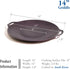 TECHEF 14-Inch Nonstick Round Griddle Grill Pan for Korean BBQ/Teppanyaki, Induction Ready, Purple