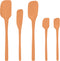 Tovolo 5-Piece Spatula Silicone Utensil Set, Apricot, Includes Spatula, Spoonula, Jar Scraper, Mini Utensils