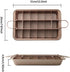 Non-Stick Brownie Baking Pan with Dividers, 18 Pre-slice Brownie Tray, Brownie Cutter, 12 x 8 x 2 Inches
