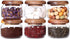 Set 6-8.5oz SAIOOL Kitchen Canisters of Glass Spice Jars With Acacia Airtight Lid and Labels Round Spice Bottles