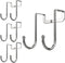 Poeland Over Cabinet Drawer Double Hooks - 304 Stainless Steel Narrow Door Hook for Kitchen, Bathroom, Pack of 4