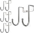 Poeland Over Cabinet Drawer Double Hooks - 304 Stainless Steel Narrow Door Hook for Kitchen, Bathroom, Pack of 4