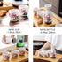Old Craftsmen's 5 Pcs Japanese Sake Set, 200ml Sake Bottle and 50ml Cup Set, Traditional Hand Painted Design
