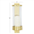 79 5" 7" 16", Deco Aluminum Metal Single Candle Wall Sconce, x x Gold