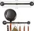 Pipe Pot Pan Rack Wall Mounted Industrial Utensil Lid Holder Cookware Hanger Kitchen Organizer Hanging Bar Rail with S Hooks(24 inch,Black Gray) by HOEMLIM