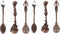 6Pcs Retro Crystal Alloy Tea Spoons, Decorative Dessert Spoon, Ice Cream Spoons for Cafe Tableware