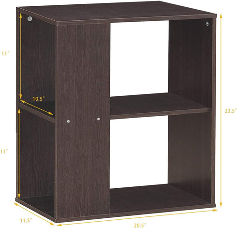3-Tier (1, Giantex End Table with Shelves Open Storage, Side Table W/Foot Pads for Living Room, Bedroom, Study, Office