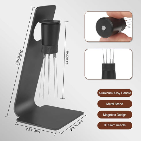 53mm Espresso Tamper Set, Dual-Spring Calibrated Coffee Tamper with WDT Tool and Magnetic Funnel