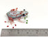 Frog Miniature Figurines, Hand Blown Color Glass Art Collectible Decor, 3" (Red Green)