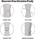 BEL AVENIR Magnetic Cotton Curtain Tiebacks, Decorative Drapery Holdbacks with Exquisite Knot, 6 Pack