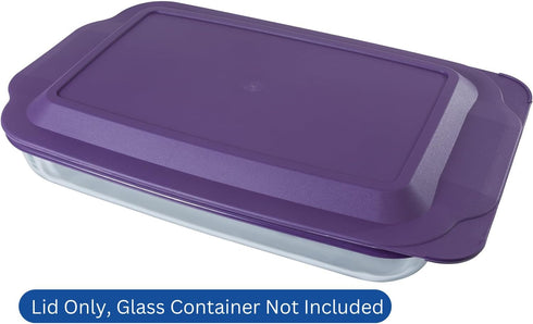 Replacement Lid Cover for Pyrex 3 QT Glass Baking Dish, Casserole Container 233-PC (Purple)