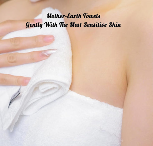 6-Pack 12"x12" Mother-Earth Bath Washcloths - Soft and Absorbent Face Towels, Quick-Drying Wash Cloths for Sensitive