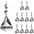 10pcs Crystal Ball Prisms Chandelier Parts Pendant, Hanging Glass Crystals Suncatcher for