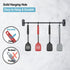 2-Pack Solid & Slotted Silicone Spatula Set, Stainless Steel Handle, Heat Resistant Rubber Turners
