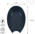 OGGI Spooner Ceramic Spoon Rest, Spoon Holder for Countertop, Kitchen Decor, Coffee Bar Accessories, Midnight Blue