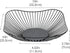 Metal Wire Countertop Basket for Fruit, 10 Inches Black Storage Holder Stand for Kitchen, Vegetable Bowl