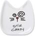 Pavilion Gift Company Blobby Cat Spoon Rest, "Stir Crazy", 5", White