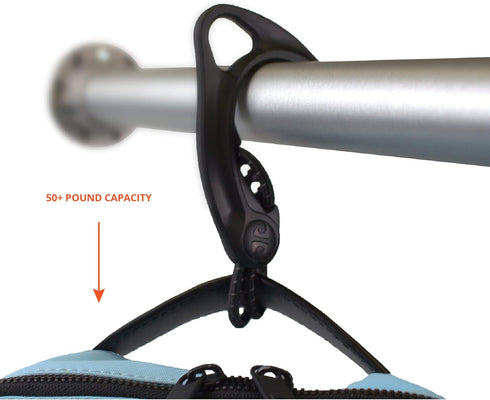 Gear Hook Black 5-Pack — Lightweight Versatile S Hook for Backpacks and Closet Storage, Heavy Duty Alternative for
