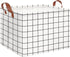 CLOCOR Rectangular Storage Basket, Collapsible Waterproof Coating Storage Bin with Handles, Cute Pattern (white checks)