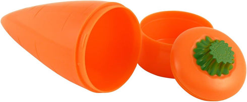Hutzler Plastic Attack Snack Containers, 2.6" x 7", Orange/Green