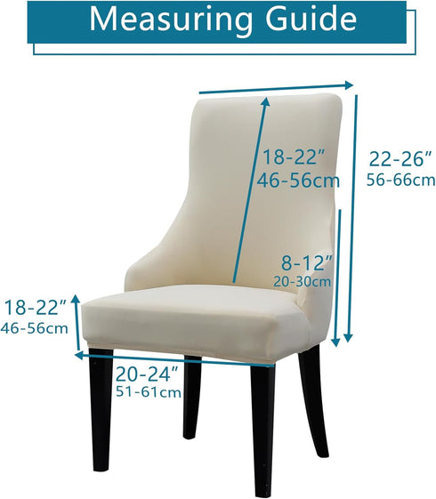 Set 1,Beige Liykimt Stretch Wingback Side Chair Slipcover-Accent Chair Cover Slipcover with Arm,Washable Upholstered
