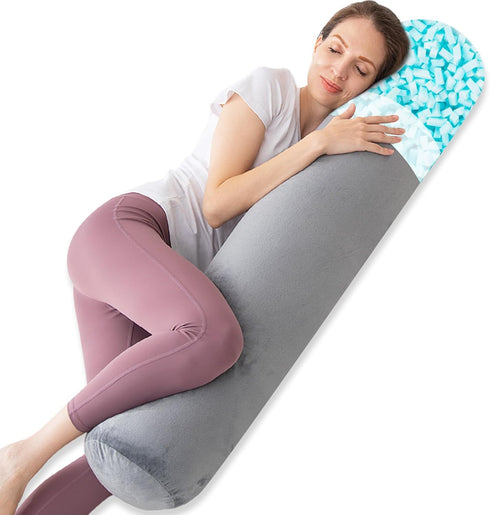 1 MIDDLE ONE Body Pillow, Memory Foam Round Body Pillows for Adults,