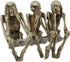 Ebros Gift Whimsical Gothic Skeletons Shelf Sitter Figurines, See No Evil Hear No Evil Speak No Evil