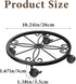 KOOKASHOP 10" 1 Pack 360 Plant Caddy with Wheels, Plant Stand with Wheels, Lockable Plant Rollers Plant Dolly, Plant