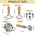 Set 5, Set Ravioli Pasta Cutter Wheel of Ravioli Makers with Roller Ravioli Stamp Cutter with Wooden Handle, Pasta