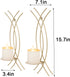 Set 2, Gold Wall Sconce of Metal Candle Holder, Modern Hanging Decoration for Living Room, Farmhouse,Wall Mounted