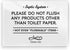 Reilly Originals 3.5x5 Inch Septic System Bathroom Sign, Do Not Flush Rules, Durable, Ready to Stick