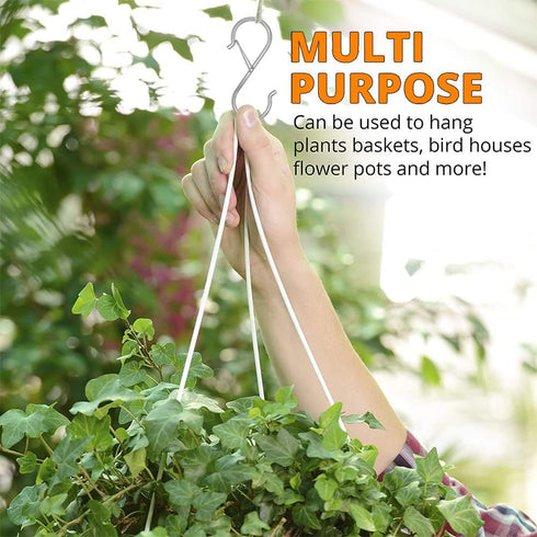 32 Pack S Hooks for Hanging - 3.5 inch Heavy Duty Metal S Shaped Hooks for Plants, Clothes, Kitchen Utensils