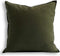 Jeanerlor Solid Cotton Linen Decorative Toss Throw Pillow Sham Cushion Case, 18"x18" (45 x 45cm), Olive Green