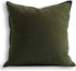 Jeanerlor Solid Cotton Linen Decorative Toss Throw Pillow Sham Cushion Case, 18"x18" (45 x 45cm), Olive Green