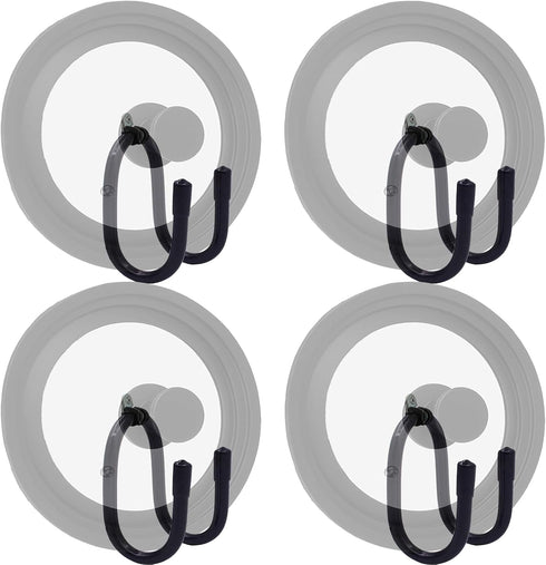 Set of 4 Self Adhesive Pan Pot Lid Holders, Cabinet Door/Wall Mount Storage Organizer for Lids Up to 11 Inches.
