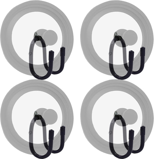 Set of 4 Self Adhesive Pan Pot Lid Holders, Cabinet Door/Wall Mount Storage Organizer for Lids Up to 11 Inches.