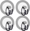 Set of 4 Self Adhesive Pan Pot Lid Holders, Cabinet Door/Wall Mount Storage Organizer for Lids Up to 11 Inches.