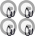 Set of 4 Self Adhesive Pan Pot Lid Holders, Cabinet Door/Wall Mount Storage Organizer for Lids Up to 11 Inches.