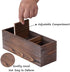 Wooden Silverware Organizer, 3 Spacious Compartments Cooking Spatula Holder, Silverware Storage Kitchen Utensil Flatware Caddy by ALL Music-box
