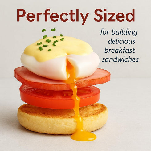 HIC Kitchen Non-Stick 3-Egg Poacher Insert, PFOA and BPA Free, Fits 8-Inch and Larger Pans
