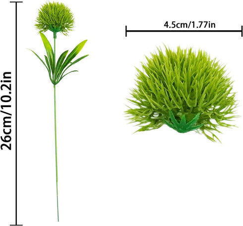 Uieke 10 Pcs Dandelion Artificial Flowers, Fake Plants Bouquet for Home Decoration, Wedding Decor, Green