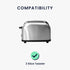 kwmobile Cover for 2 Slice Toaster - Smile Heart White/Black
