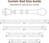 Brown Curtain Rods for Window 32 to 78, 5/8 inch Splicing Single Window Curtain Rod Set with Brackets
